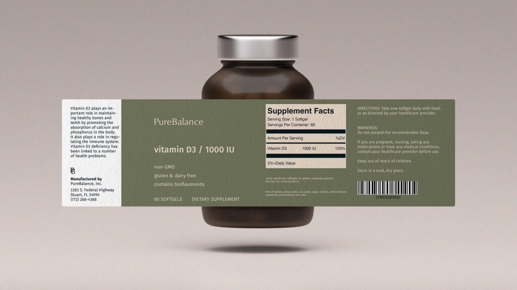 Vitamin jar packaging showcase